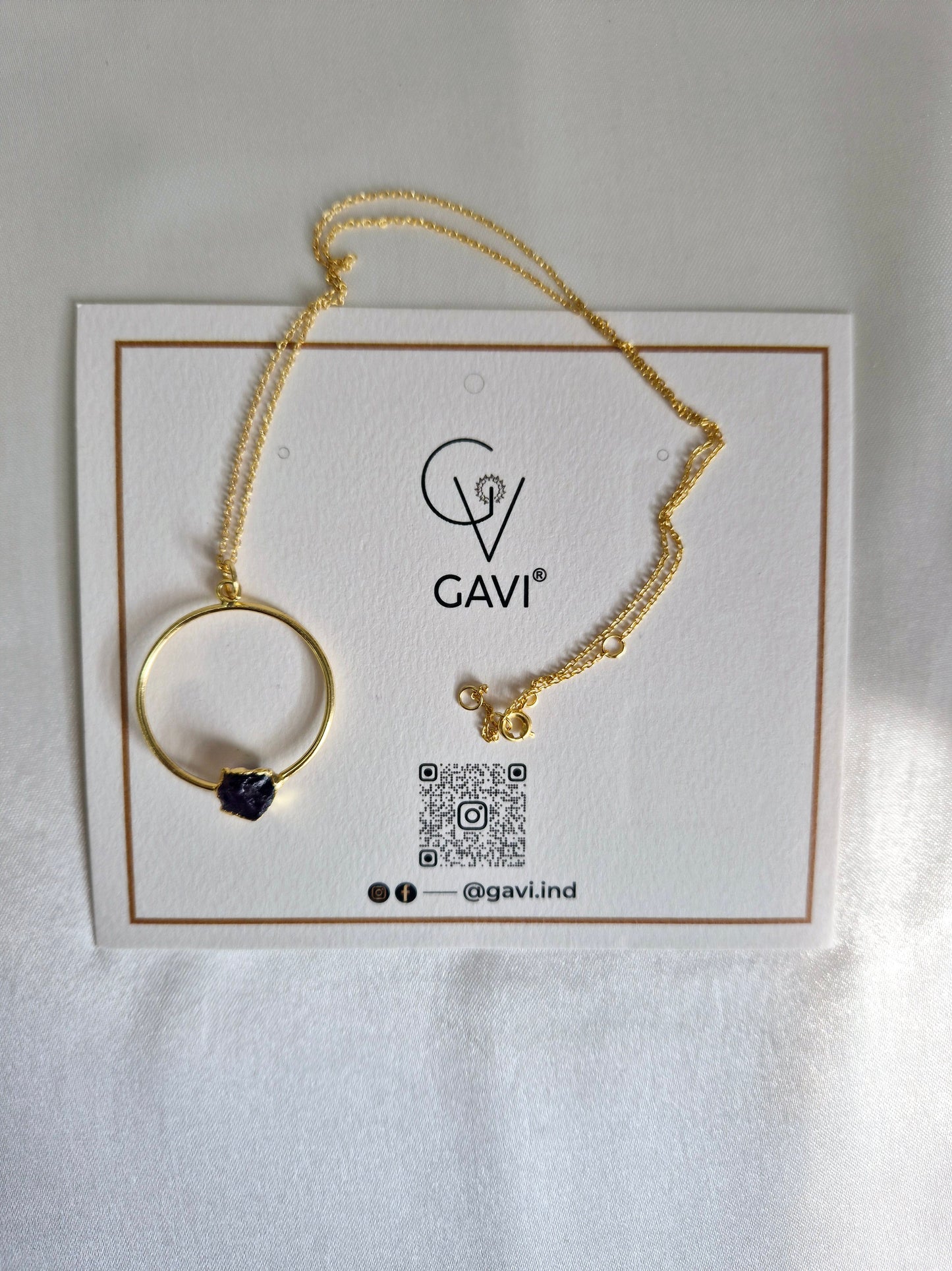 GAVI® Classic Stone Ring Necklace