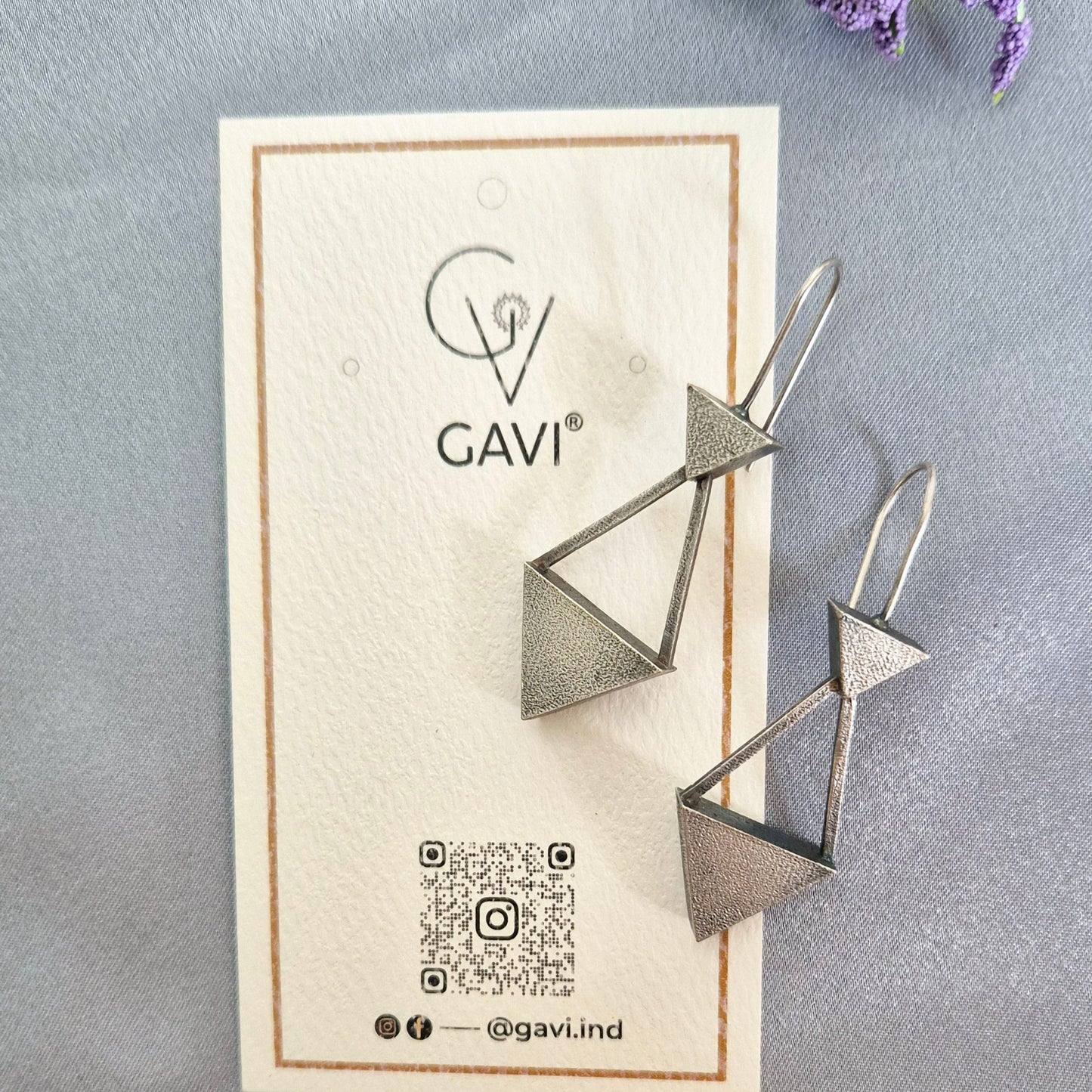 Oxidized Kite Earrings