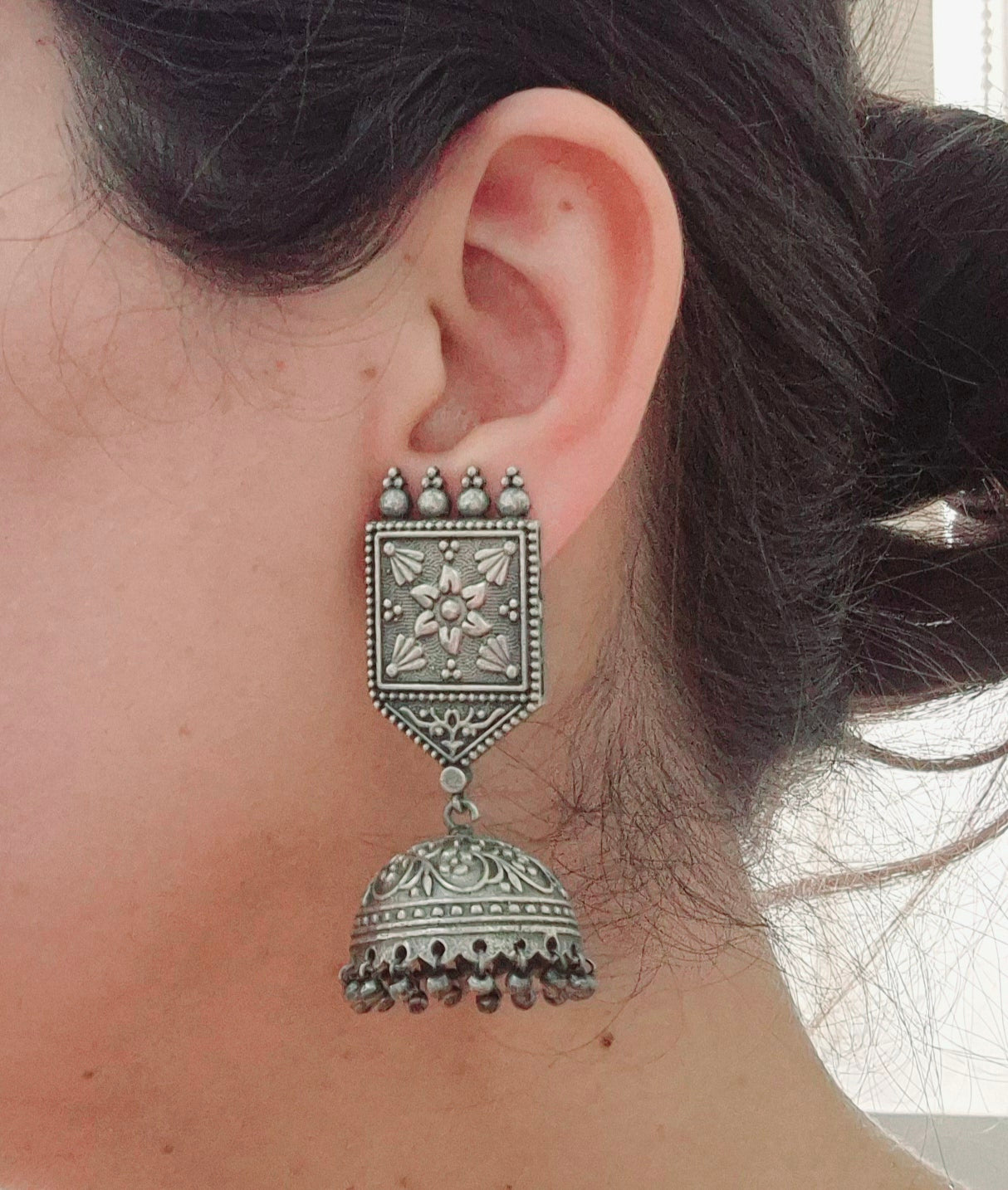 GAVI® Oxidized Jhumki Choker Necklace Set