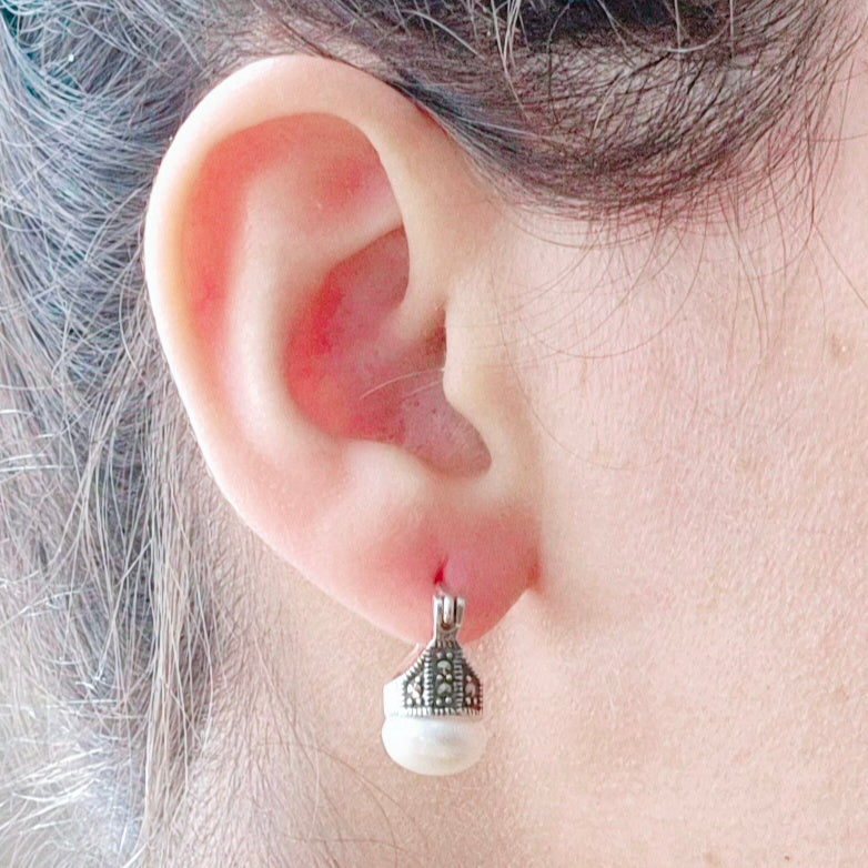 GAVI® Silver 925 Hoop with Freshwater Pearl