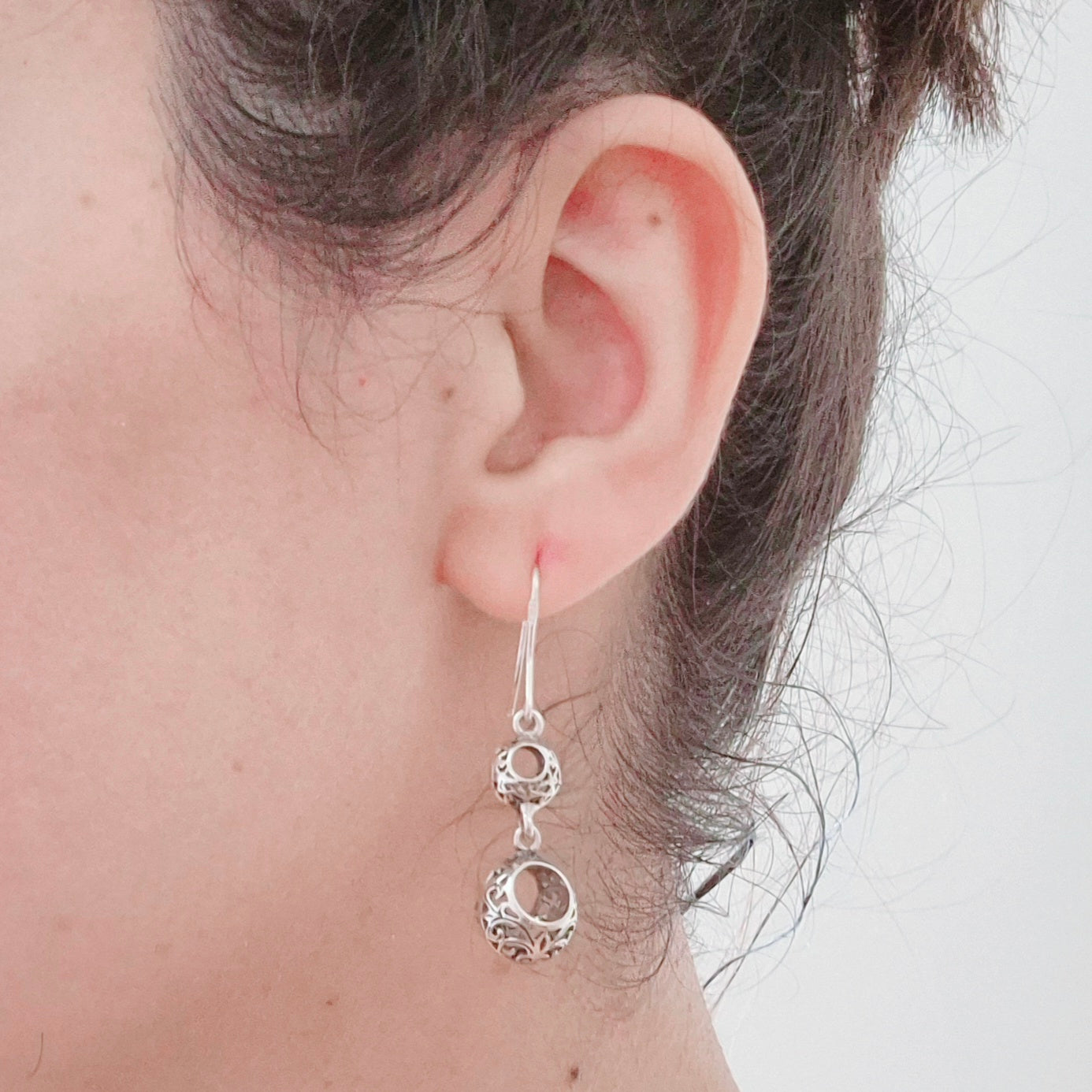 GAVI® Silver 925 Filigree Drop Earrings