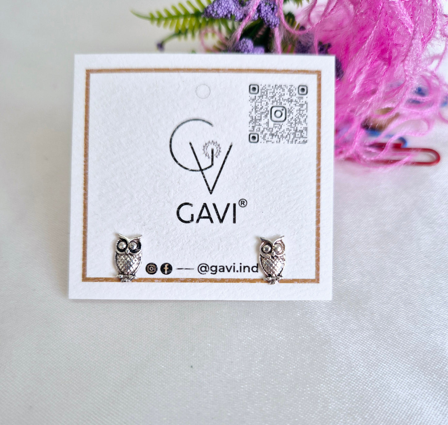 GAVI® Silver 925 Owl Stud