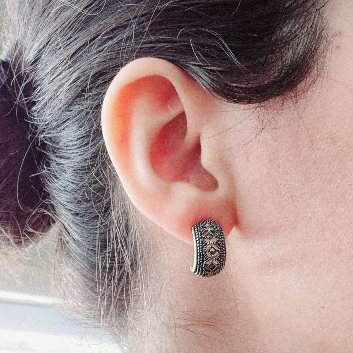 GAVI® Silver 925 Black and Silver Studs