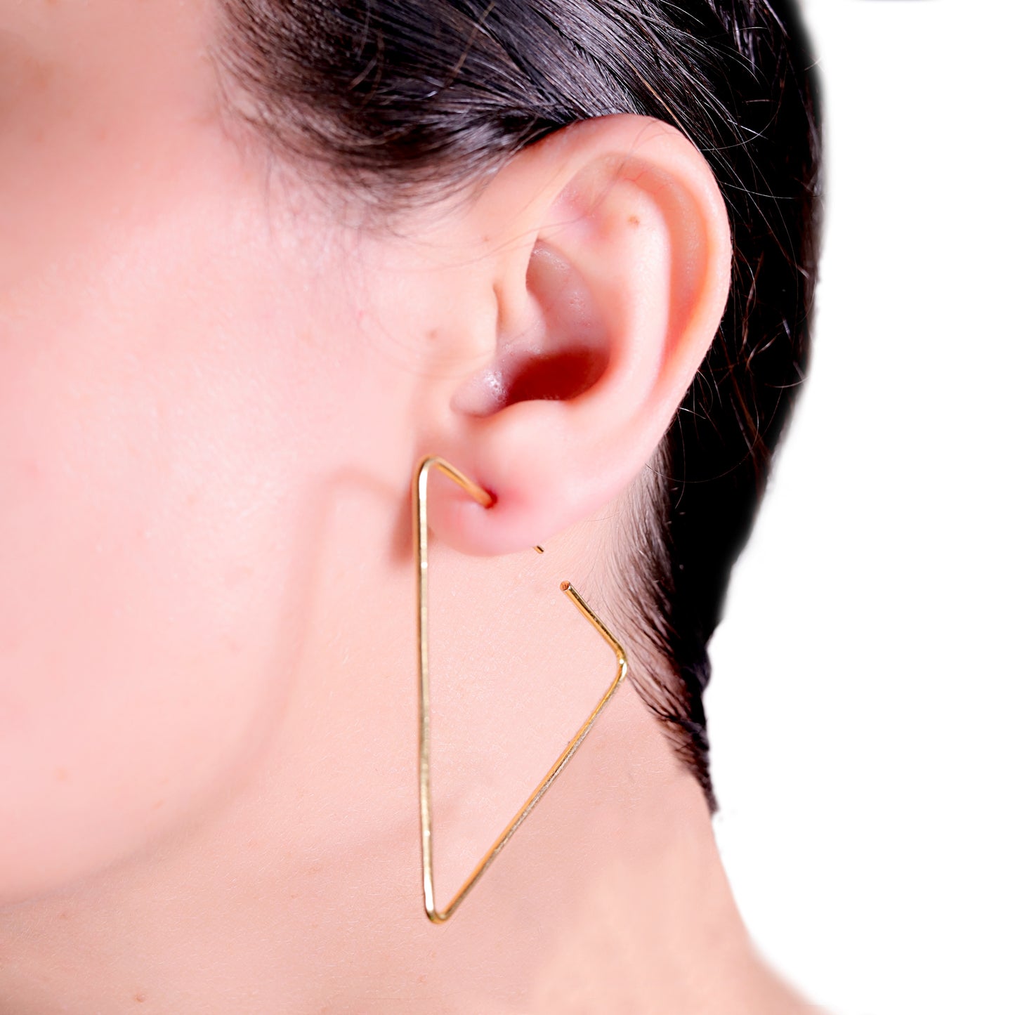 GAVI® Gold Triangle Hoops To 'Hook-the-Gaze' of Anyone Who Looks At You.