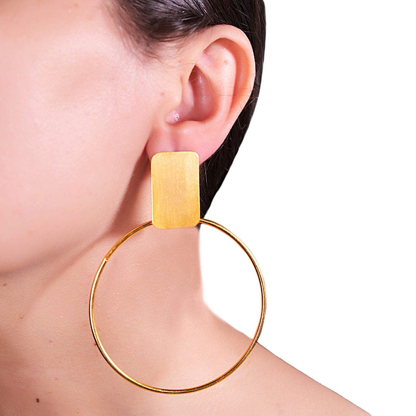 GAVI® Classic Contemporary Modish Gold Hoops.