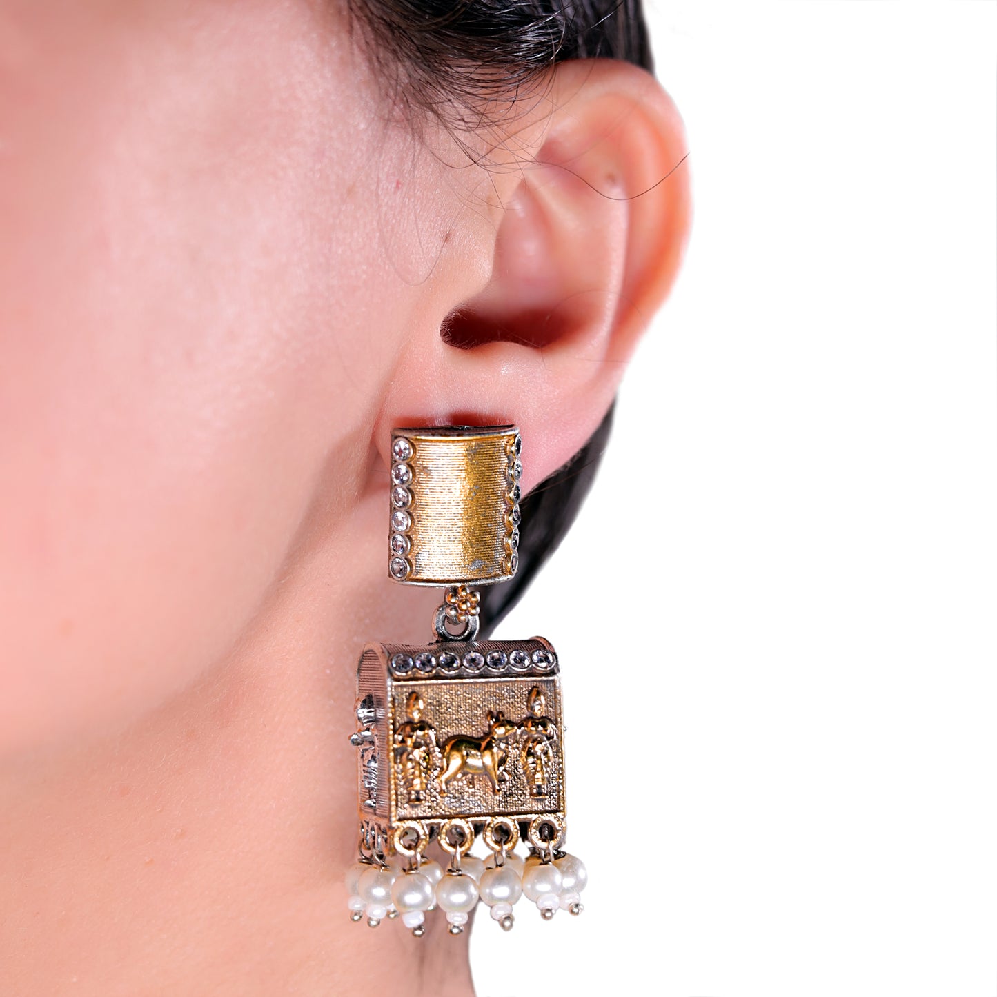 GAVI® Oxidized Jhumki.