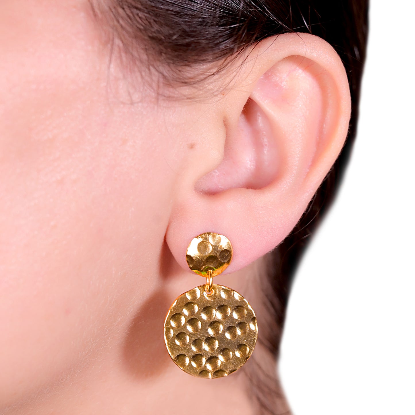 GAVI® Minimalistic Graceful Die-Casted Gold Plated Earrings.