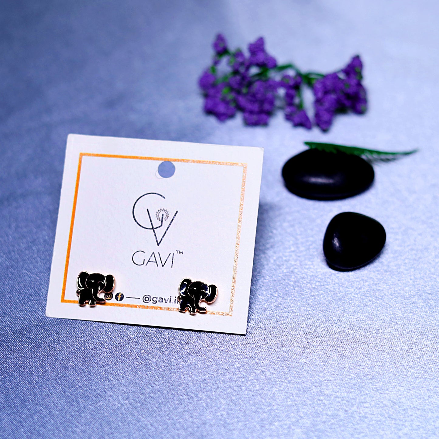GAVI® Petite Stainless Steel Elephant Studs with Multiple Color Options.