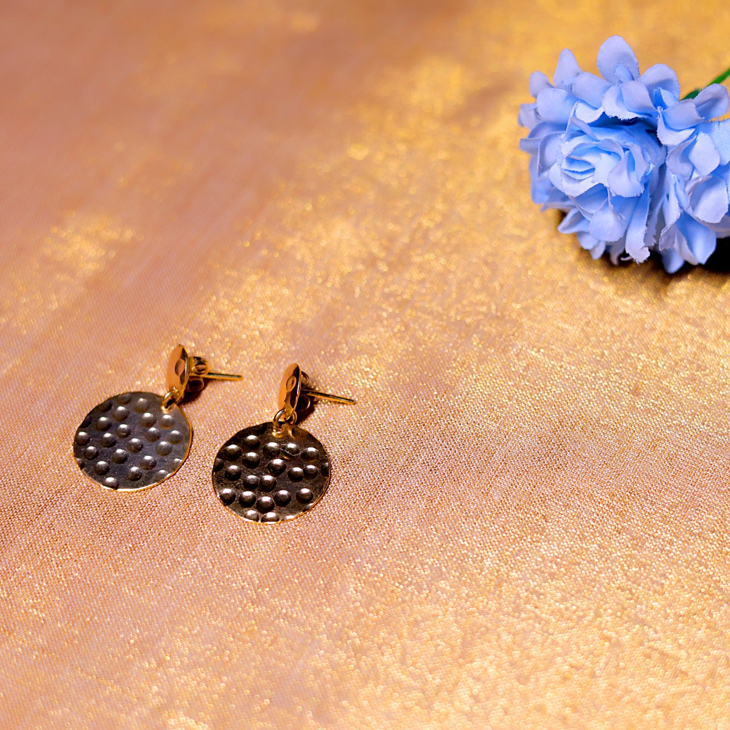 GAVI® Minimalistic Graceful Die-Casted Gold Plated Earrings.