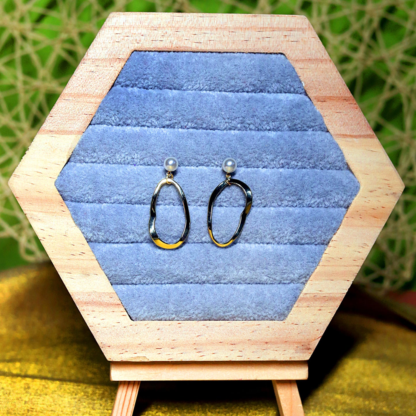 GAVI® Glimmering Bronze-Gold Graceful Drop Earrings.