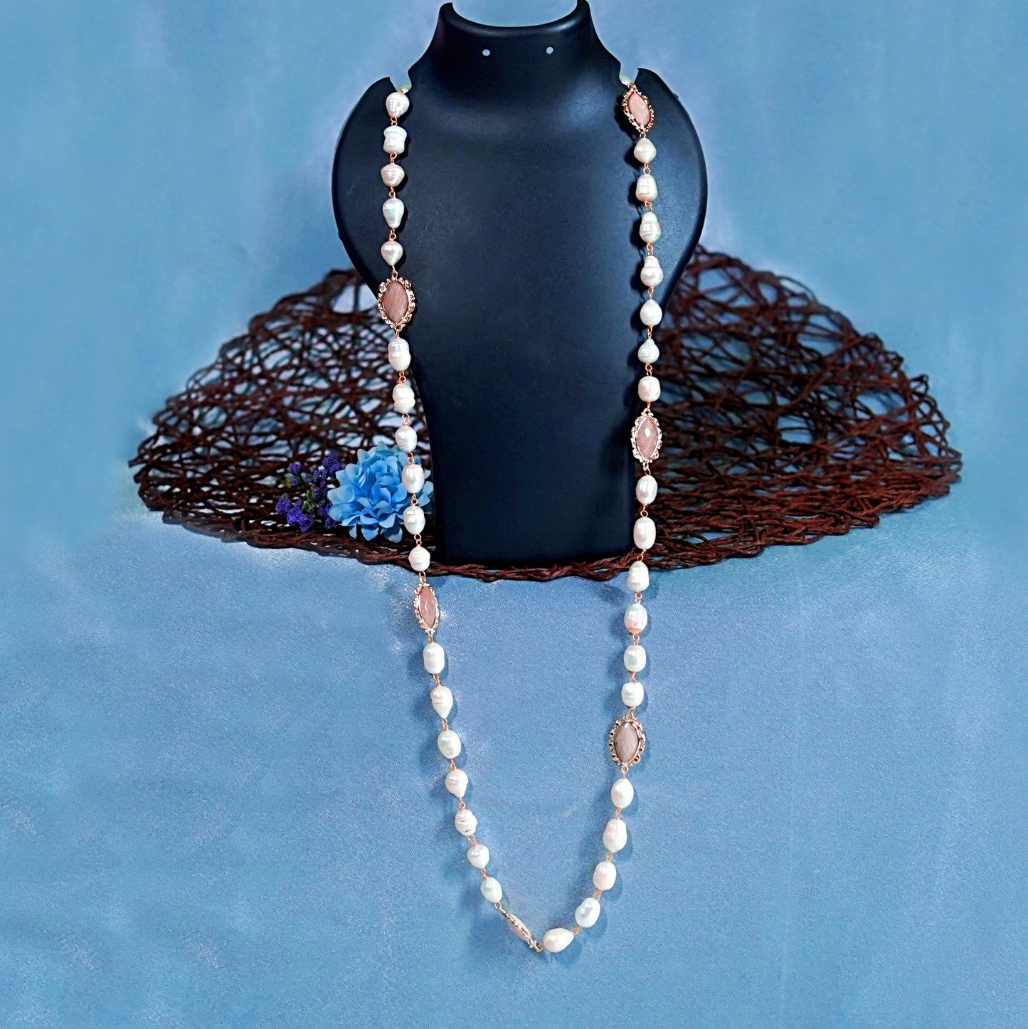 GAVI® Pear Stone Freshwater Pearls Necklace.