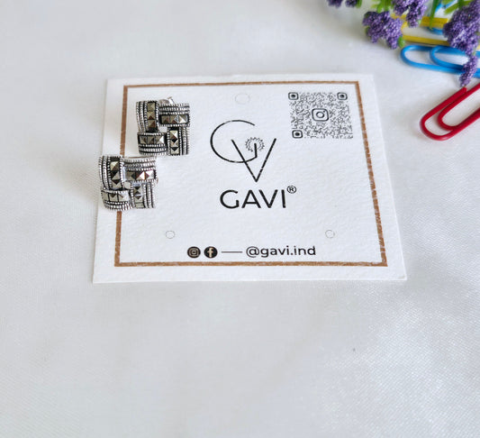 GAVI® Vintage-Inspired Marcasite Studs in Pure 925 Silver