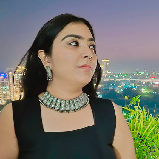 GAVI® Oxidized Black and Silver Choker Set