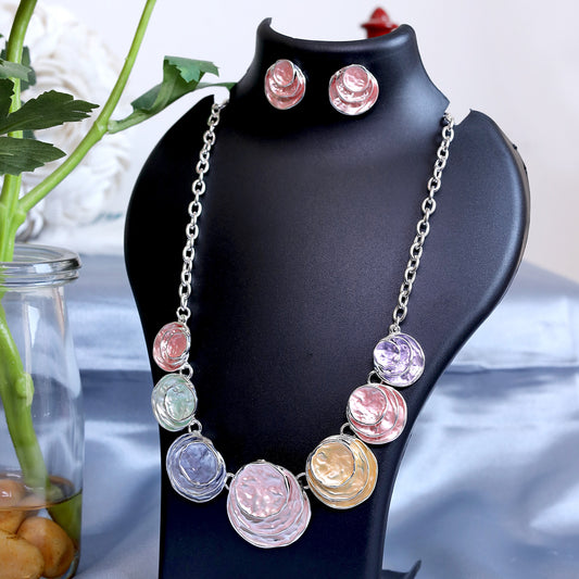 GAVI® Contemporary Multicolor Stainless Steel Necklace set with a Distinctive style