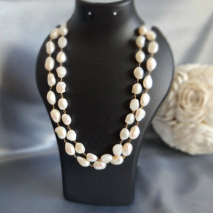 GAVI® Classic Chic Two Layer GAVI Pearl Necklace Made with Real Freshwater Pearls.