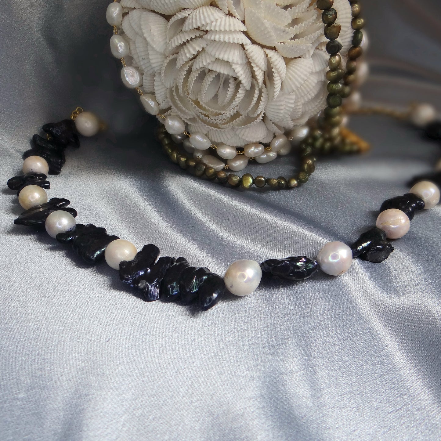 GAVI® Mermaid Necklace Made From Lustrous Organic Freshwater Pearls.