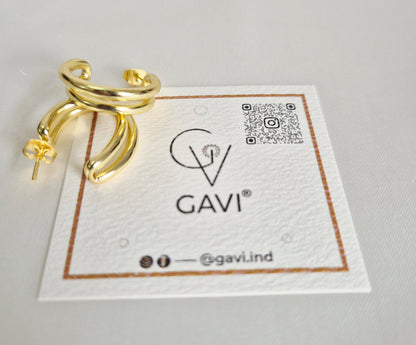 GAVI® Contemporary Gold plated Hoop