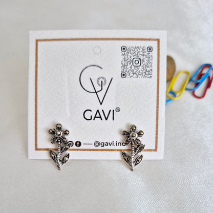 GAVI® Silver 925 Floral Stud Earrings