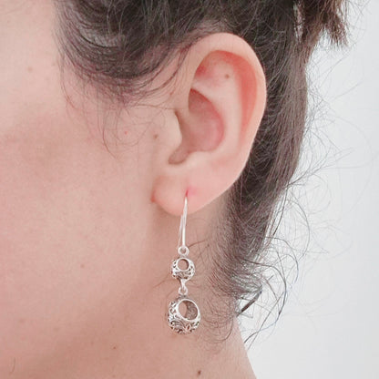 GAVI® Silver 925 Filigree Drop Earrings