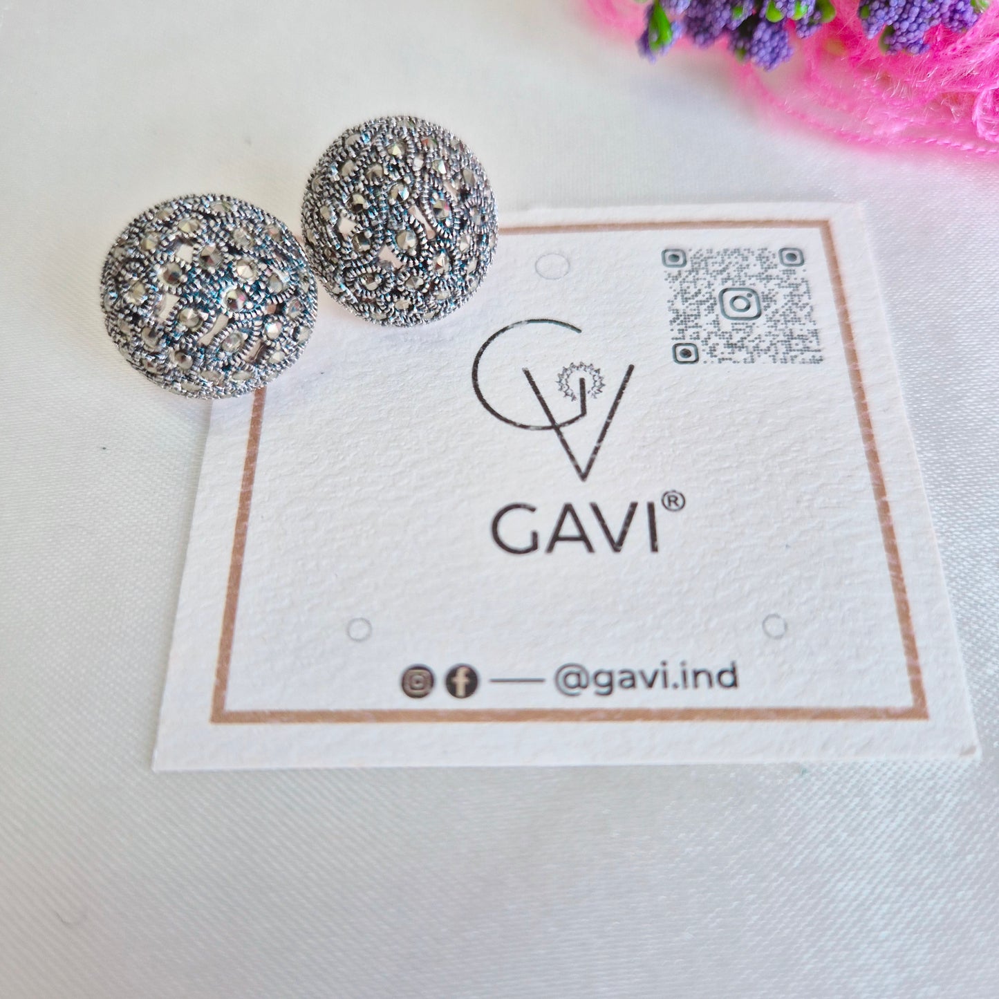 GAVI® Silver 925 Vintage Dome Studs