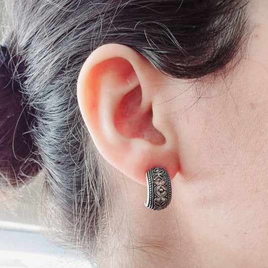 GAVI® Silver 925 Black and Silver Studs