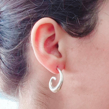 GAVI® Silver 925 Swirl Stud Hoops