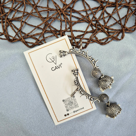 GAVI® Antique Oxidized Jhumki Ear cuff