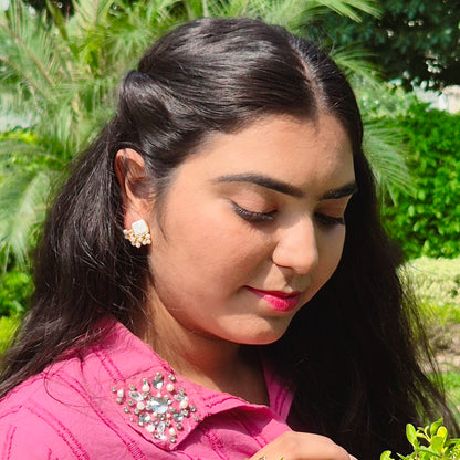 GAVI® Freshwater Cubic Pearl Studs