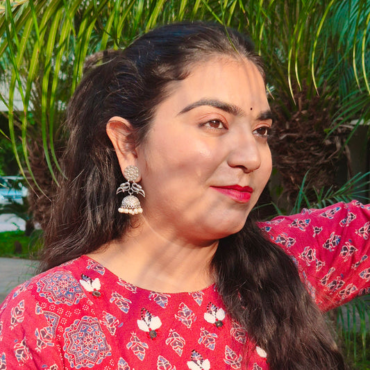 GAVI® Retro Oxidized Jhumki Earrings With a Contemporary Twist