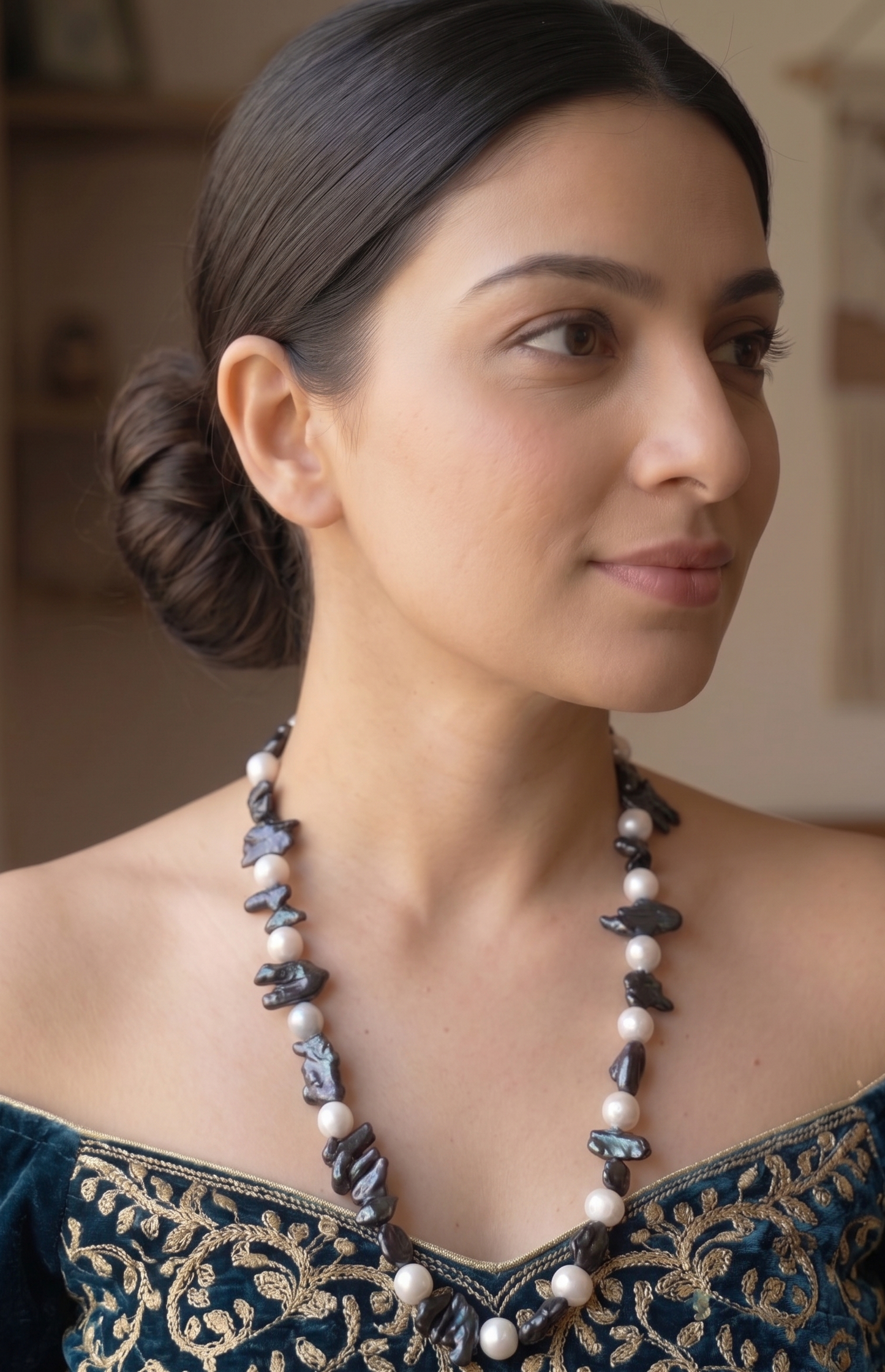 GAVI® Mermaid Necklace Made From Lustrous Organic Freshwater Pearls