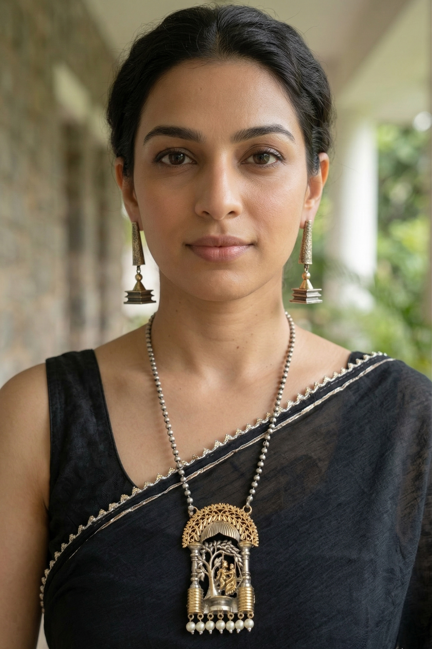 GAVI® Minimalist Oxidized Dual Tone Necklace Set