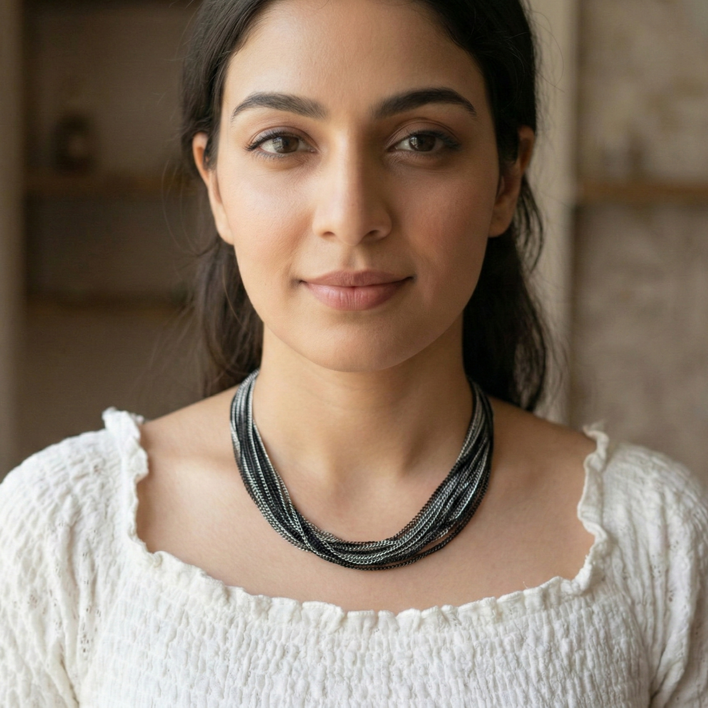 GAVI® Two-in-One Multi Style Stainless Steel Contemporary Necklace