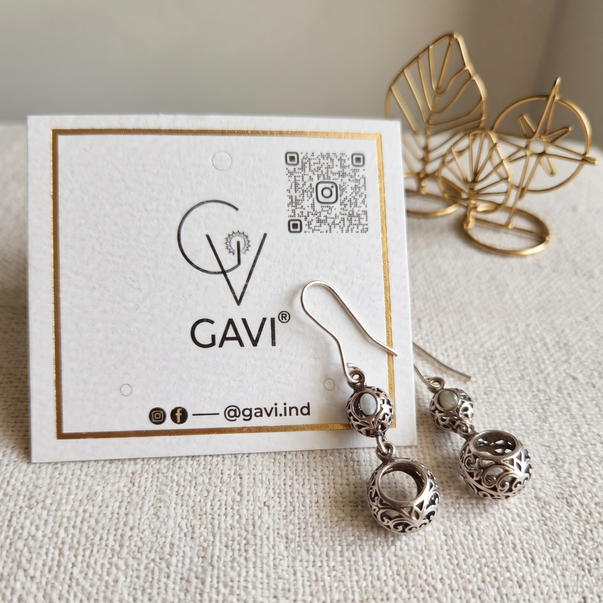 GAVI® Silver 925 Filigree Drop Earrings