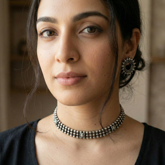 GAVI® Choker Necklace with Chakra Earring