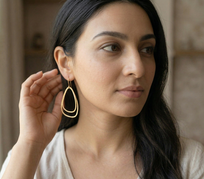 GAVI® Nested - Wings Matte Gold Danglers