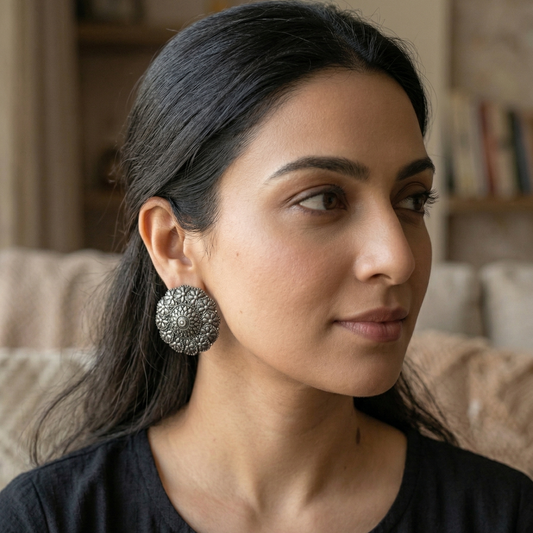GAVI® Oxidized Black Chakra Studs