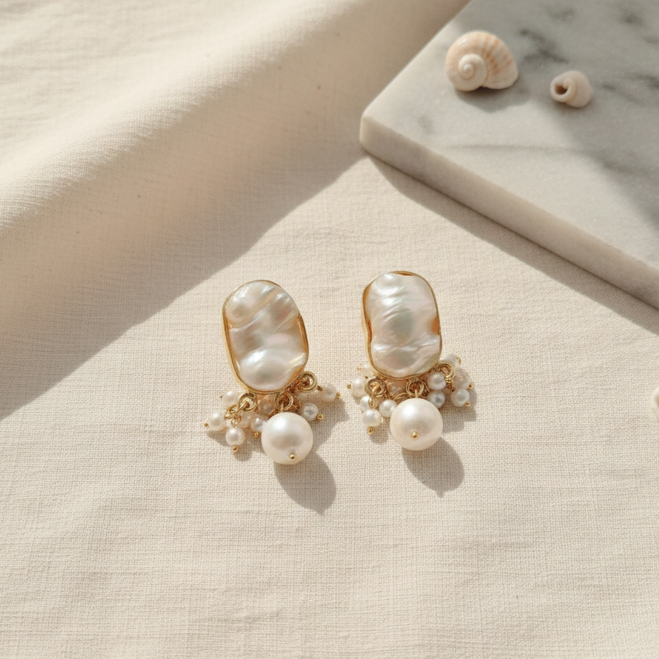 GAVI® Gilded Tide Freshwater Pearl Drop Earrings
