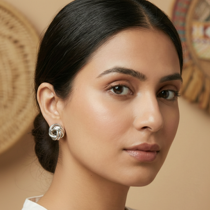GAVI® Elegant Knot Stainless Steel Stud Earrings
