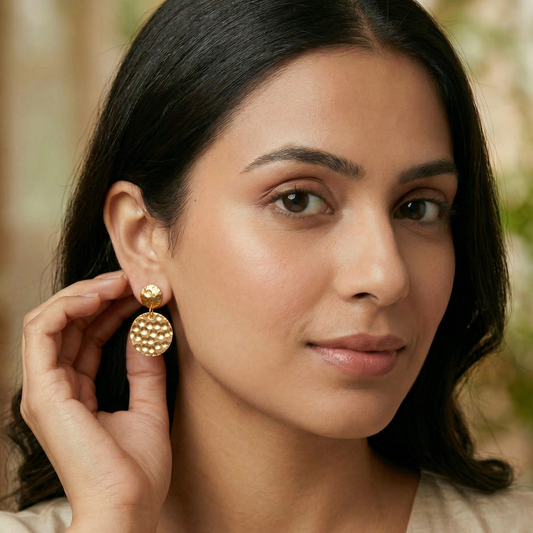 GAVI® Minimalistic Graceful Die-Casted Gold Plated Earrings