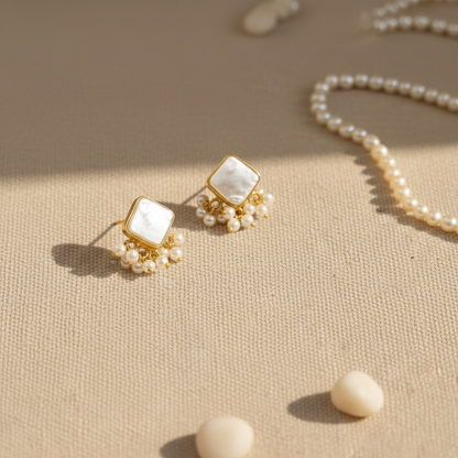 GAVI® Freshwater Cubic Pearl Studs