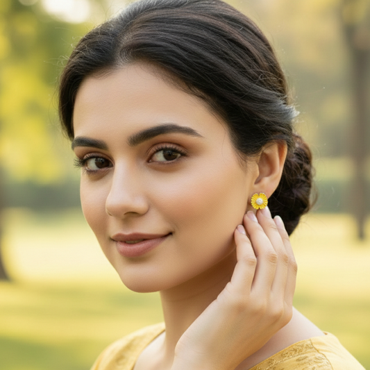 GAVI® Elegant Daisy Studs in Durable Stainless Steel