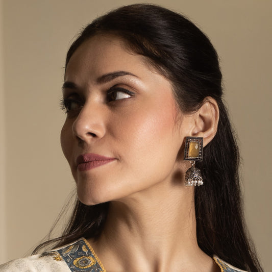 GAVI® Oxidized Light Weight Classic Two Layer Jhumki.